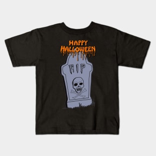 Happy Halloween RIP - orange Kids T-Shirt